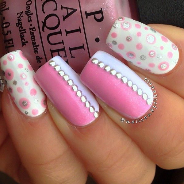 32-pink-and-white-nail-art-designs